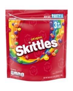 Skittles Fruit Flavored Candy with Resealable Zipper, 50 oz.