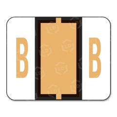 Smead Bar Style Color Coded Alphabetic Label - 1.25" Width x 1" Length - Light Orange - 500 / Roll