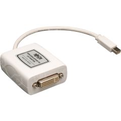 Tripp Lite 6in Mini DisplayPort to DVI Adapter Converter mDP to DVI-I M/F 6"