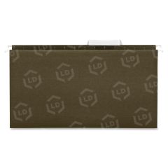 Business Source Standard Hanging File Folder - 25 per box Legal - 1/3 Tab Cut - Green, Clear