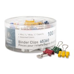 Business Source Binder Clip - 100 per pack