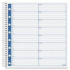 Adams Voice Mail Log Book - 60 Sheets - Spiral Bound - 8.50" x 7.50"