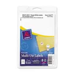 Avery 1" Round Removable ID Label (Handwritten) - 600 per pack