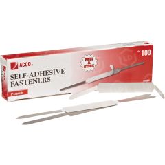 Acco Economy Self-Adhesive Fastener - 100 per box 2.75" Length - Silver