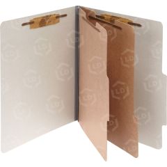 Acco Classification Folder - 8.50" x 11" - 2 Dividers - Mist Gray