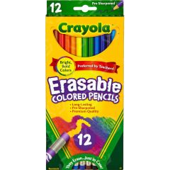 Crayola Binney & Smith Crayola Erasable Colored Pencil Set - 12 per pack