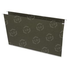 Business Source Standard Hanging File Folder - 25 per box Legal - 8.50" x 14" - 11 pt. - Green
