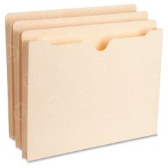Business Source Flat File Pocket - 50 per box Letter - 8.50" x 11" - 1" Expansion  -  11 pt. - Manila