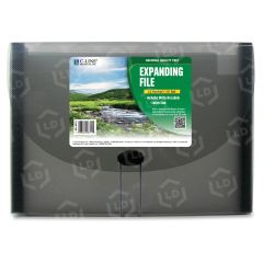 C-Line 13-Pocket Specialty Expanding Files Letter - Polypropylene - Smoke - 1 Each"