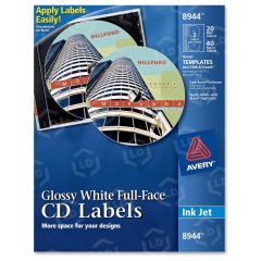 Avery Round Full Face CD Label (Inkjet) - 20 per pack