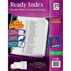 Avery Classic Table of Contents Divider - 31 per set