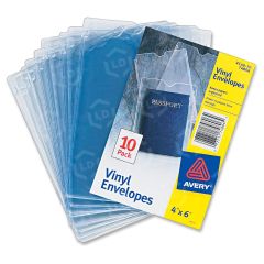 Avery Top Thumb Notch Vinyl Envelopes - 10 per pack