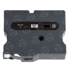 Brother OEM TX-4511 Black on Red 1" Tape