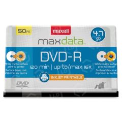 Maxell DVD Recordable Media - DVD-R - 16x - 4.70 GB - 50 Pack Spindle - Bulk - 50 per pack