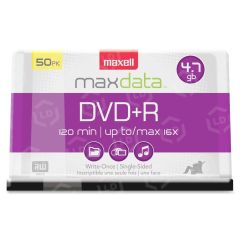 Maxell DVD Recordable Media - DVD+R - 16x - 4.70 GB - 50 Pack Spindle - 50 per pack