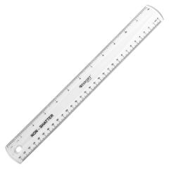Acme United 12" Non-shatter Plastic Durable Ruler