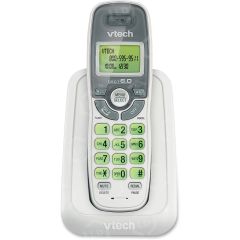 VTech CS6114 DECT 6.0 Cordless Phone with Caller ID/Call Waiting, White with 1 Handset