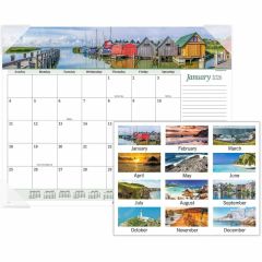 Visual Organizer Panoramic Seascape Desk Pad Calendar