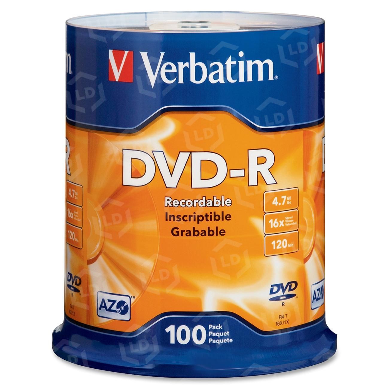 DVD-R 4.7GB 16x 100pk Spindle - LD Products