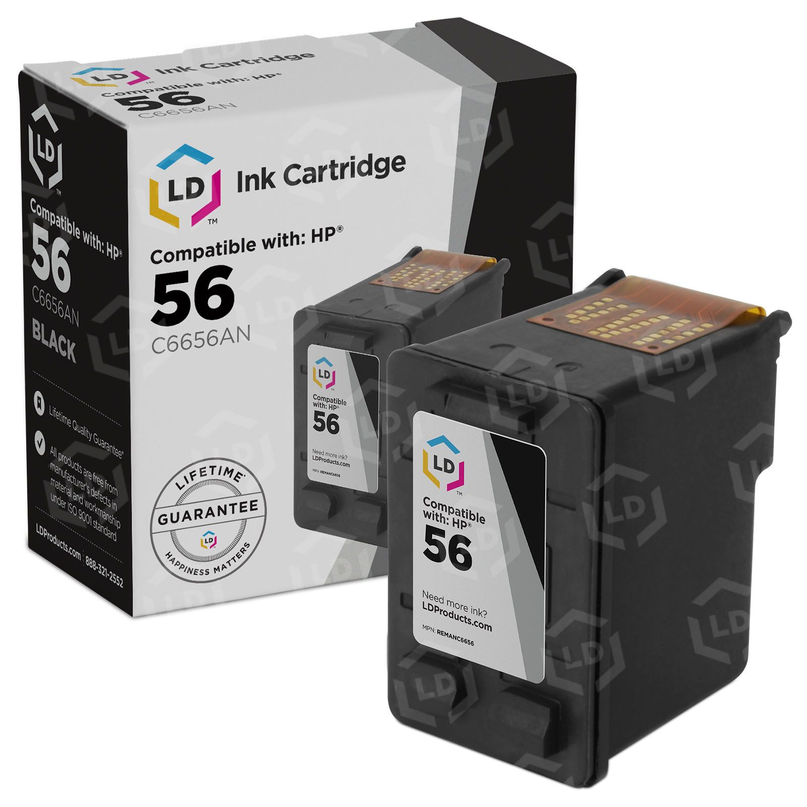 HP 56 インクカートリッジ 黒　16個 419.hp-remanufactured-ink-