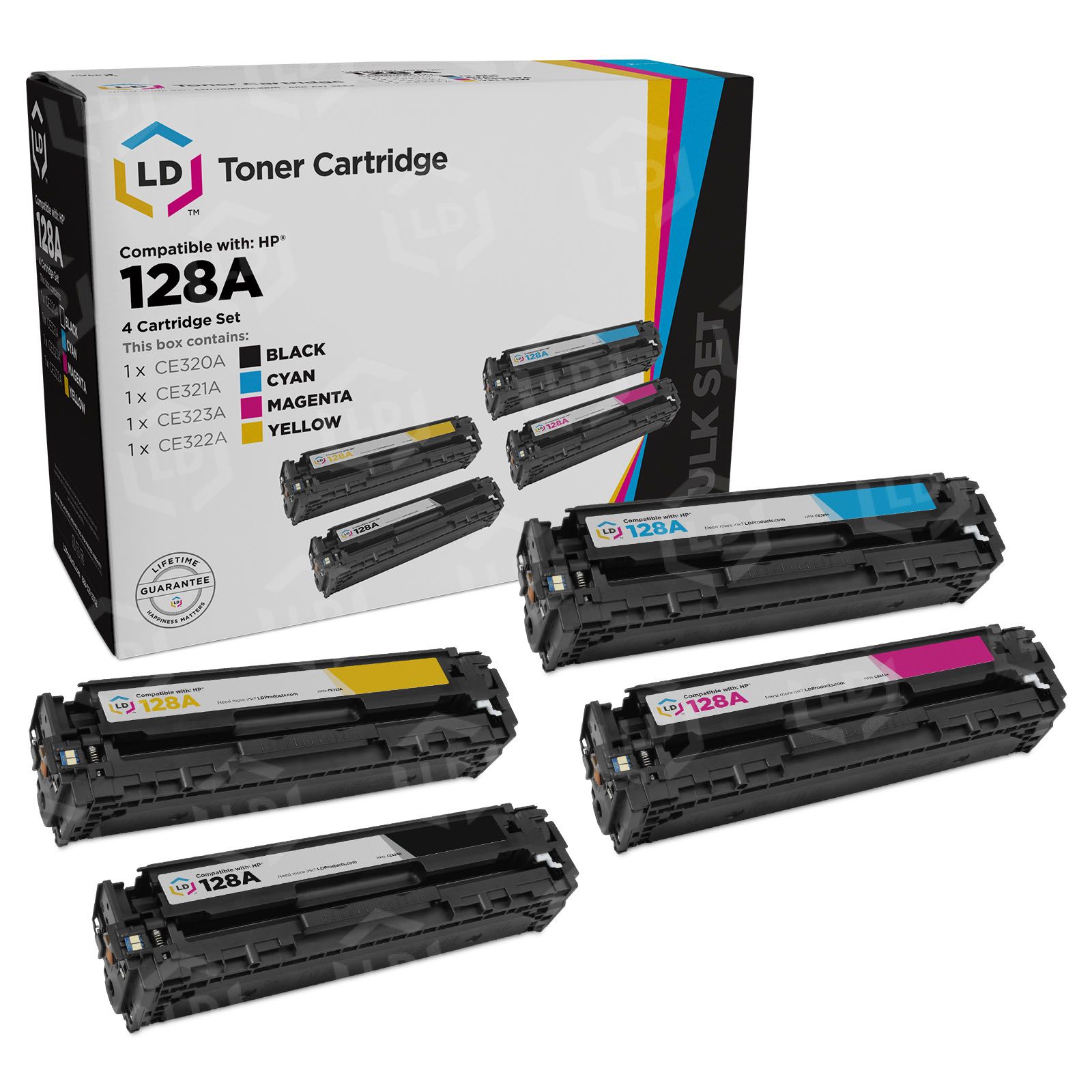 LD Remanufactured (128A) Toners for HP - LD Products