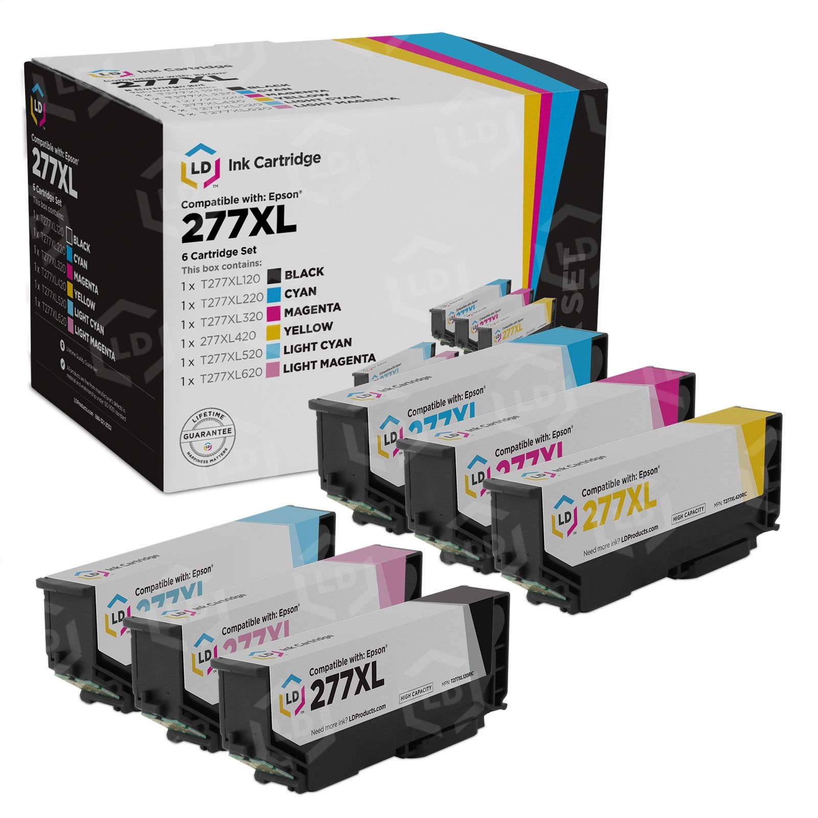 EPSON カートリッジ Epson 277 Ink Series | All 6 Colors | Best Value Set - LD Products