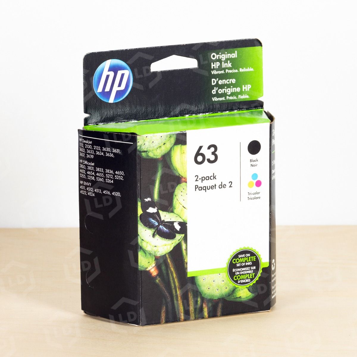 Original HP 63 Ink, Black and Tri-color L0R46AN - LD Products