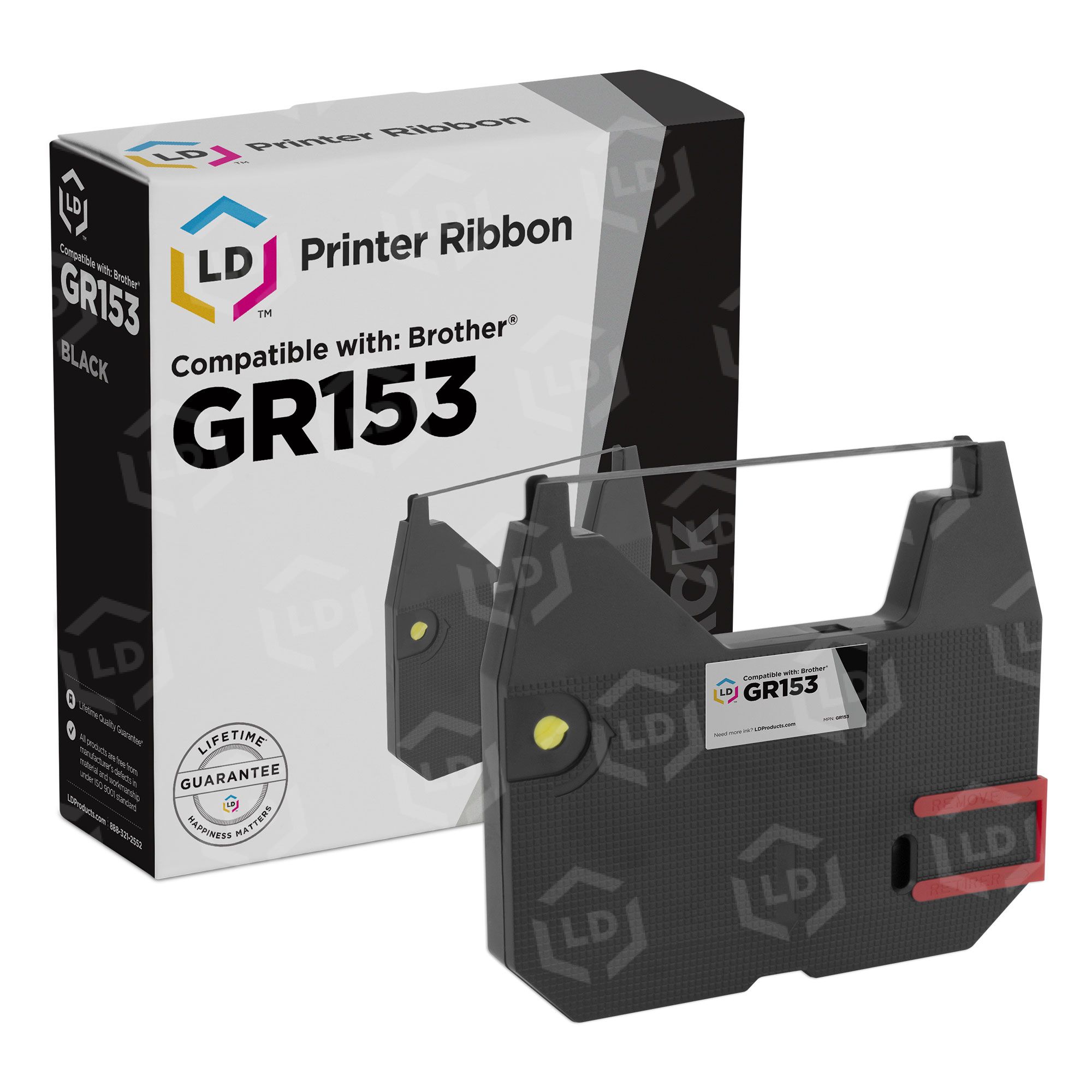 GR-153 Black Printer Ribbon for Brother - LD Products