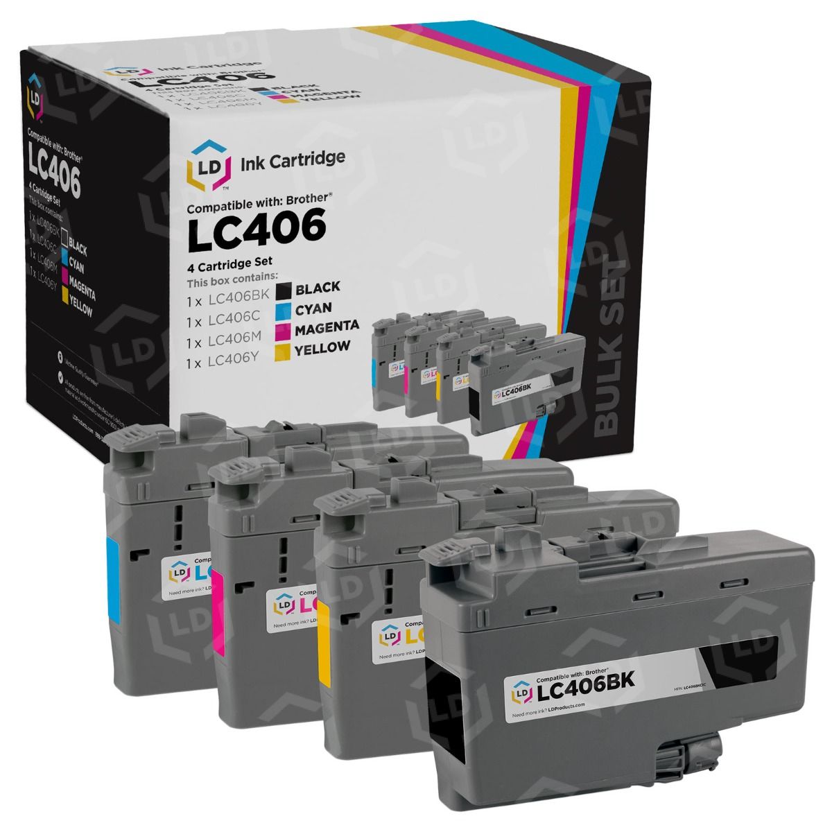 Compatible Brother LC406 BK,C,M,Y - LD Products