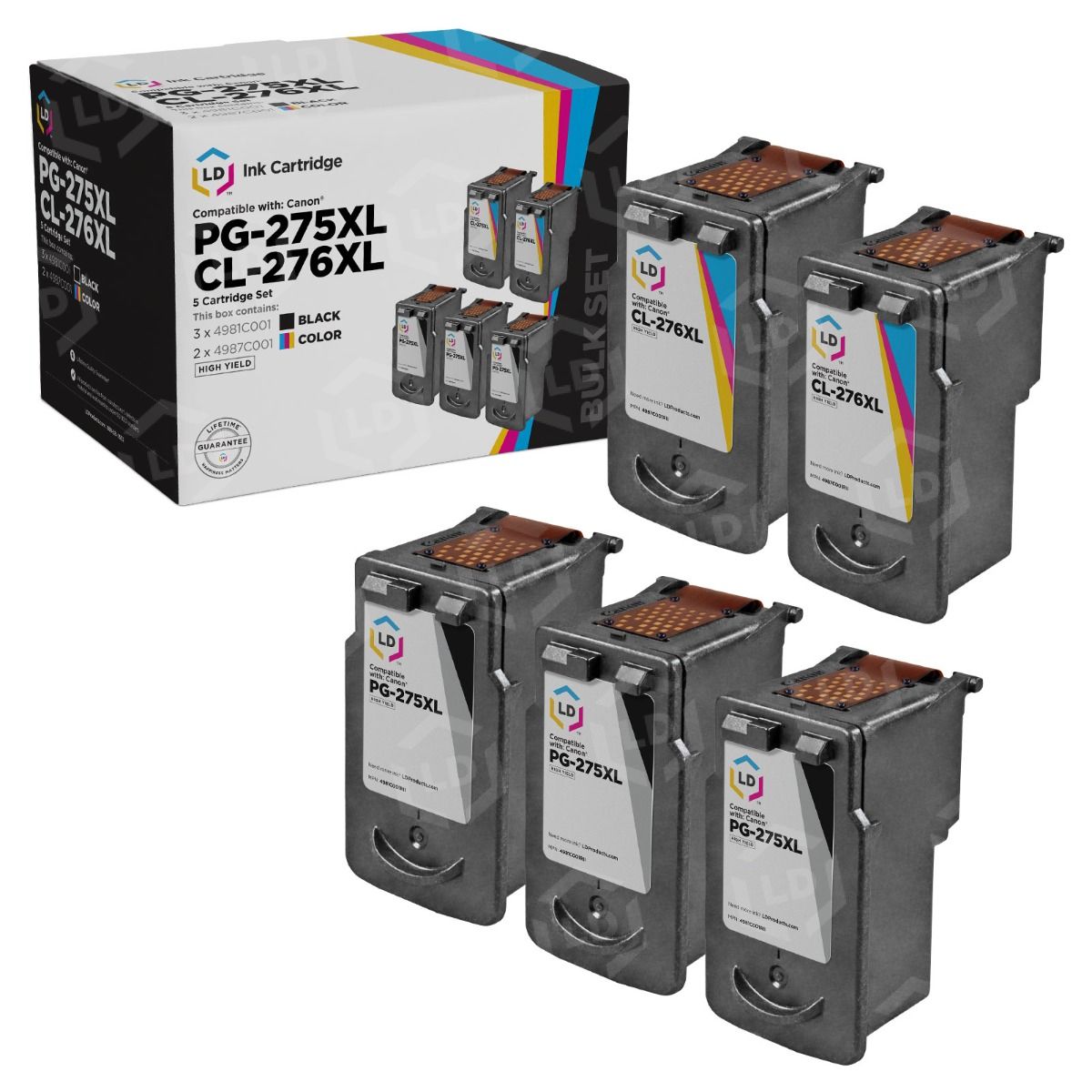 Canon PG-275XL Ink Cartridge Bundle - LD Products