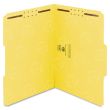 Smead Colored Top-Tab Fastener File Folder - 50 per box Letter - 8.50" x 11" - Yellow