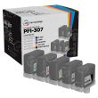 Compatible Canon PFI-307 Set: 1 Each of PFI-307BK Black, PFI-307MBK Matte Black, PFI-307C Cyan, PFI-307M Magenta and PFI-307Y Yellow