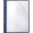 TOPS Linen Finish Clear Front Report Covers - Linen - Navy