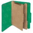 100% Recycled Pressboard Classification Folders Letter - 8.5" x 11"- Green