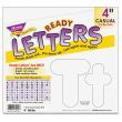 Trend White 4-Inch Casual Uppercase/Lowercase Combo Pack