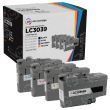 Set of 4 Brother Compatible LC3039 Ultra HY Ink Cartridges: BCMY