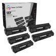 5 Pack Canon 137 Black Compatible Toner Cartridges