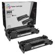 2 Pack HP 26X High Yield Black Compatible Toner Cartridges