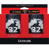 Lexmark OEM #32 Black Ink, Twin Pack