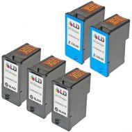 Remanufactured Bulk Set of 5 Ink Cartridges 3 Black Dell WP322 (330-0868/Series 15) and 2 Color Dell UK852 330-0867/Series 15)