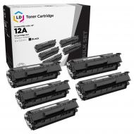 5 Pack of Compatible Black Toners for HP Q2612A