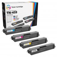 Set of 4 Compatible Brother TN433 Toners: CMYK