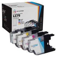 Set of 4 Compatible Brother LC75 Ink Cartridges CMYK