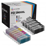 Compatible Canon PGI-280XXL / CLI-281XXL: 3 Pigment Bk PGI-280XXL and 2 Each of CLI-281XXL Bk, C, M, Y, PB (Super HY Set of Ink)
