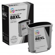 LD Remanufactured HY Black Ink Cartridge for HP 88XL (C9396AN)
