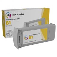 LD Remanufactured Yellow Ink Cartridge for HP 81 (C4933A)