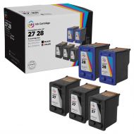 LD Remanufactured Black and Color Ink Cartridges for HP 27 and 28