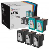 LD Remanufactured Black and Color Ink Cartridges for HP 92 and 95