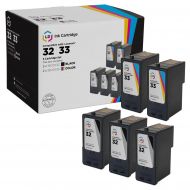 Set of 5 Remanufactured Lexmark 32 and 33 Ink Cartridges