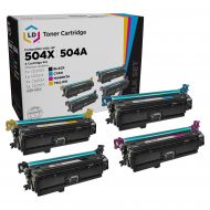 LD Remanufactured Toners for HP 504X Cartridges (Bk, C, M, Y)